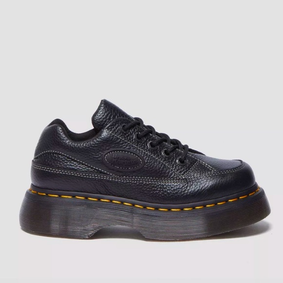 Dr. Martens BUZZ 5-EYE MILLED NAPPA LEATHER SHOES — Black, US Size 9 - Picture 2 of 10